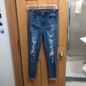American Eagle (medium wash) Ripped Jeans